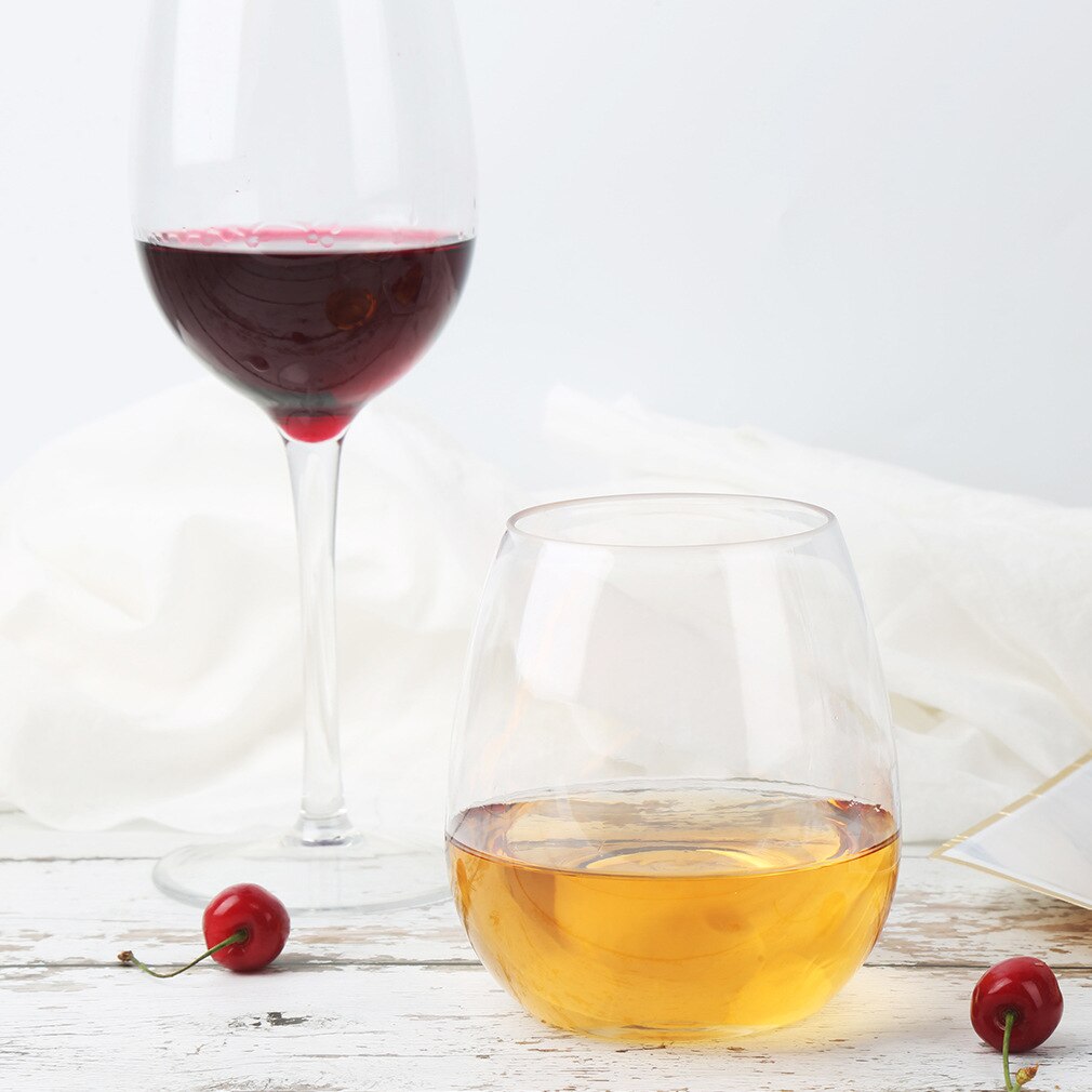 neue transparente kunststoff wasser flasche beständig Bahre glas kunststoff wein Glas4Stck