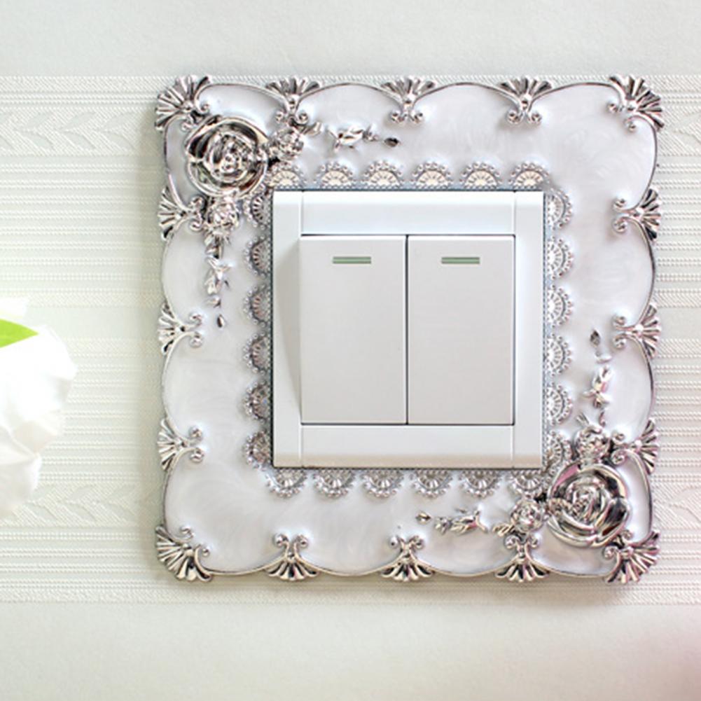 Autocollant de commutateur de Style européen, sans poinçon, en plastique, pour prise murale, pour maison