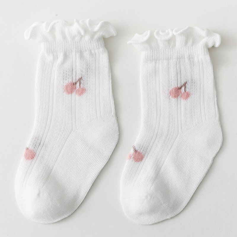 sommer Baby Mädchen Socken Kleinkind Gittergewebe Günstige Sachen Baumwolle Blume Kleinkind Socken 0-5Jahr: Weiß / 1-3Jahr