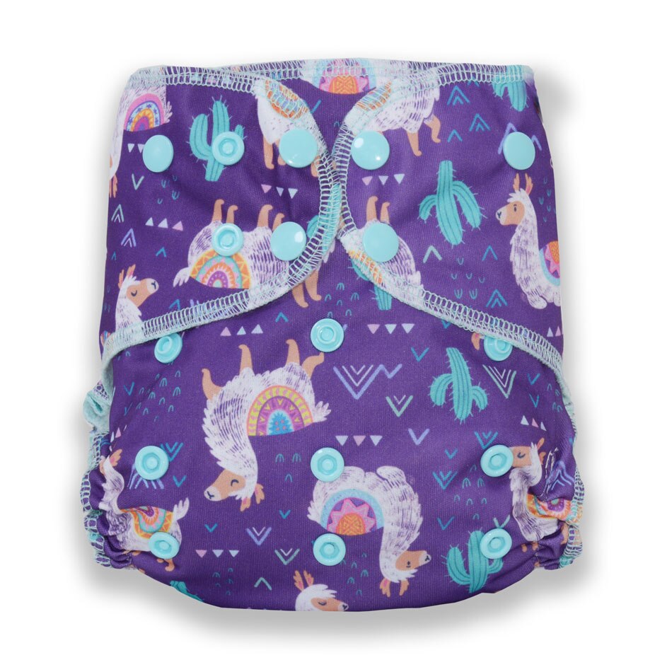Miababy – couche épaisse AI2 en coton et bambou pour bébé, couche imperméable en tissu pour la nuit, 1 pièce: CP27fitteddiaper