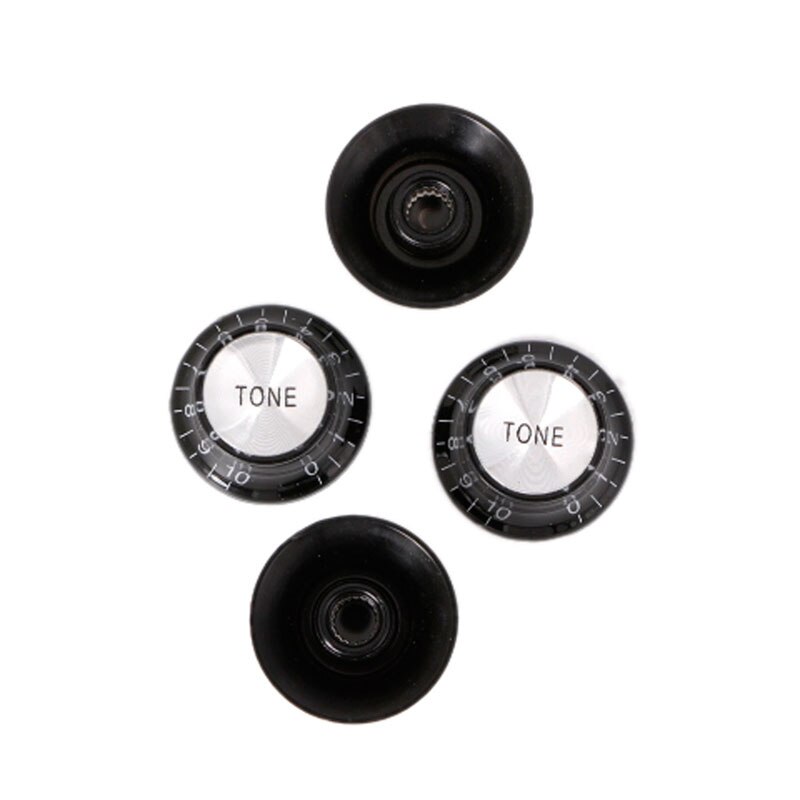 2 tone 2 volumen knapper knapper guitar kontrol sølv hat klokke top potentiometer hætte til lp sg ki -5 u 87