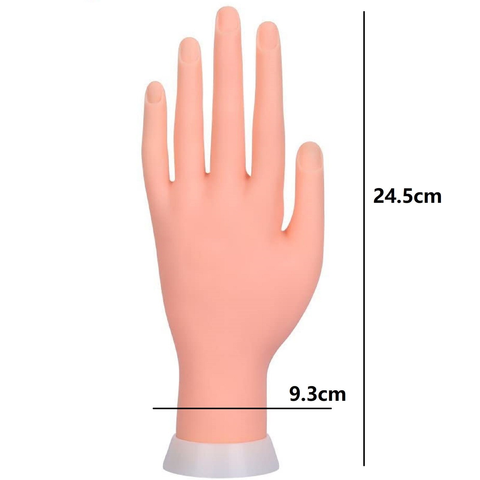 Prática modelo de mão flexível removível modelo de plástico macio para manicure prego formação fingerss impressora manicure unhas ferramenta