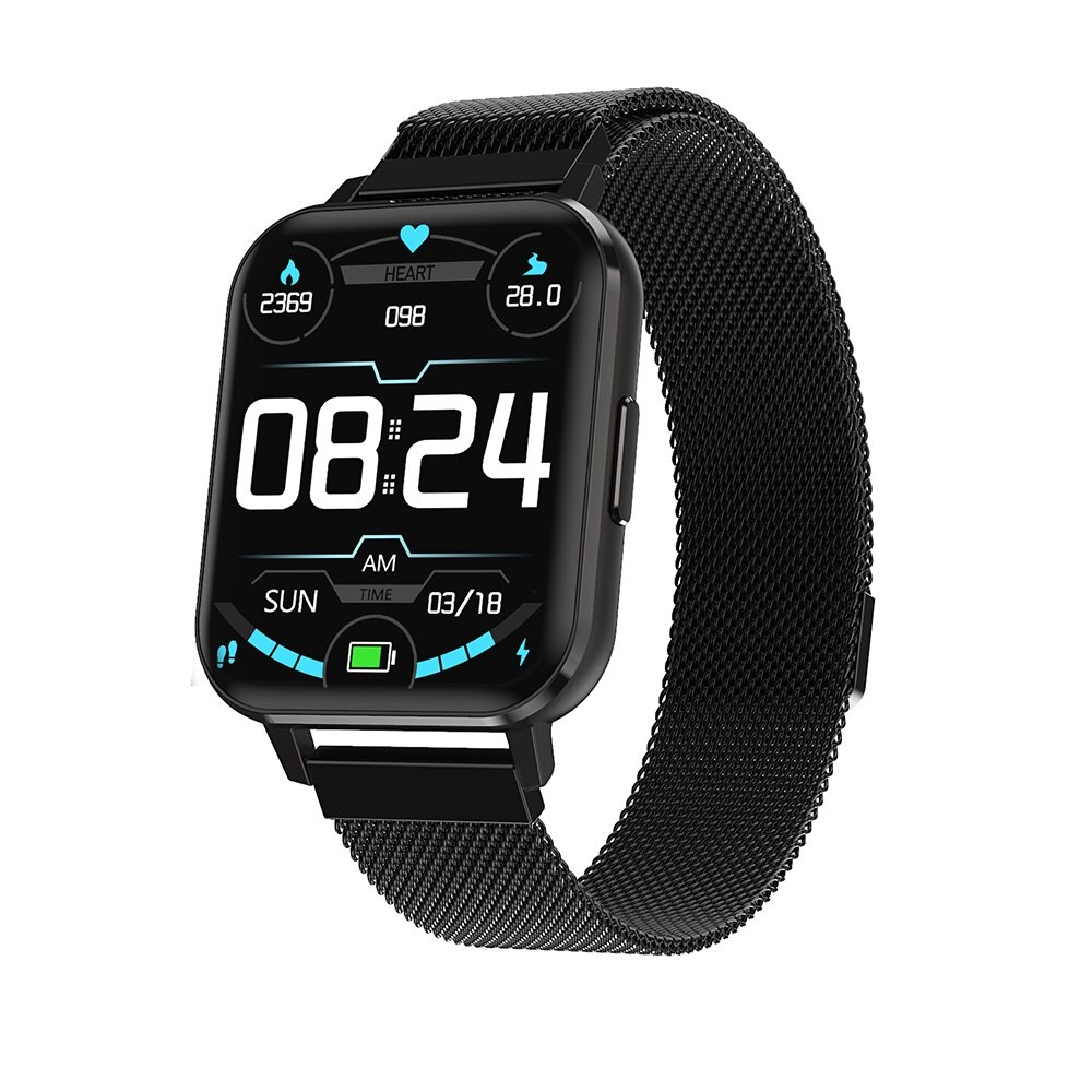 Dtx Smart Horloge IP68 Waterdicht 1.78Inch Grote Scherm Ecg Hartslag Bloeddruk Mannen Vrouwen Smartwatch Voor Ios Android: black steel