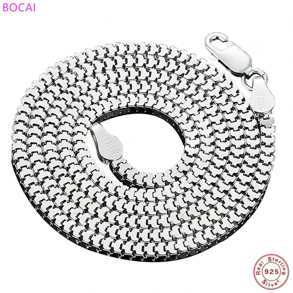 Bocai S925 Sterling Zilveren Ketting Voor Mannen En Vrouwen Sleutelbeen Ketting Mode Populaire Thai Zilveren Ketting Sieraden