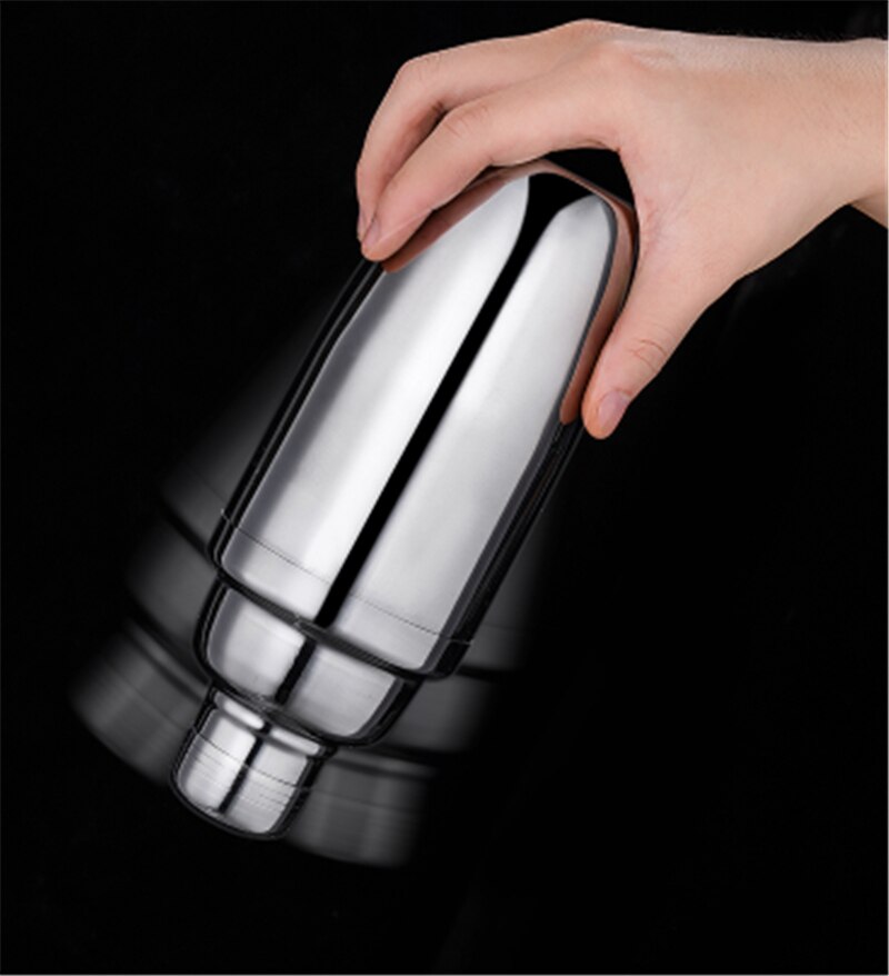 Stainless steel cocktail shaker thickened Shaker cup shake cup bar tool milk tea set mixer bar supplies kitchen accessories