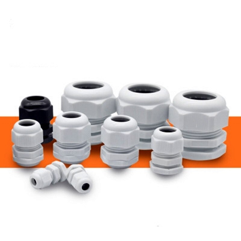 Cable impermeable glándula 1 Uds cable de entrada IP68 PG7 para 3-6,5mm de PG9 PG11 PG13.5 PG16 PG19PG21PG25/nylon negro conector de plástico