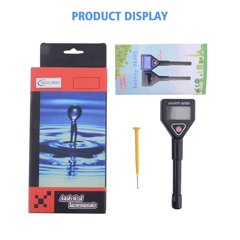 Portable Salinity Meter Salinometer Halometer Seawater Food Salinity Tester Salt Concentration Meter for food, farming,