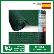 Malla ocultacion 95% Orework 1x10 m| Tela para Verja| Lona para Sombreo 95%/ | Facil de Instalar| Color Verde: Default Title