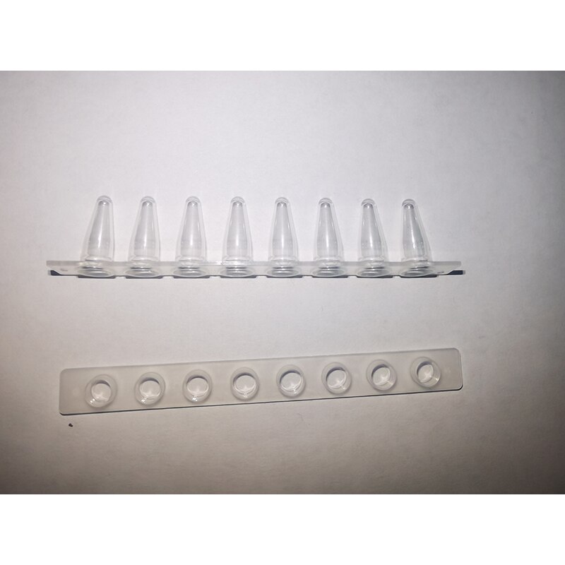 Bandes PCR Pour Tubes Oxygen 0,1 Ml - Lot De 125 Avec Bouchons Plats, Idéal Pour Laboratoire !