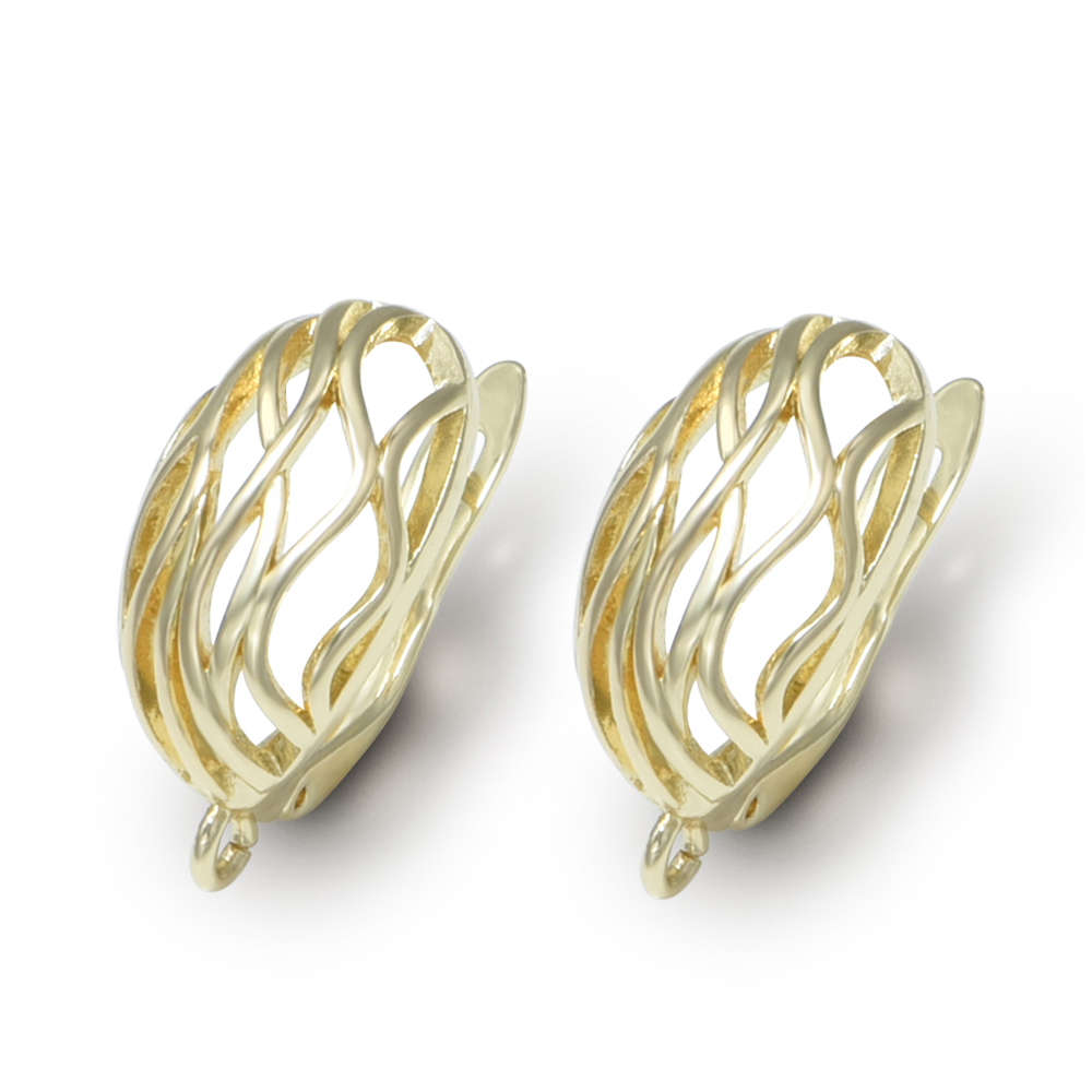 DIY Basic Schwenzy Material 14k Gold /Sliver Color Fasteners Earwire Earring Hooks Accessories For Woman Earrings Making: Silver