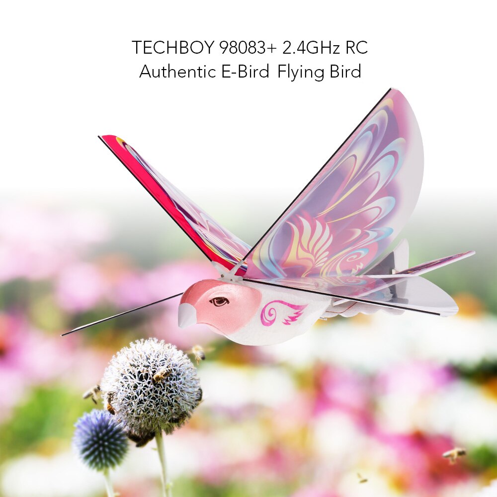 TECHBOY 9808 RC Bird with 2.4GHz Remote Controller Authentic E-Bird Butterfly Flying Bird RC Toys