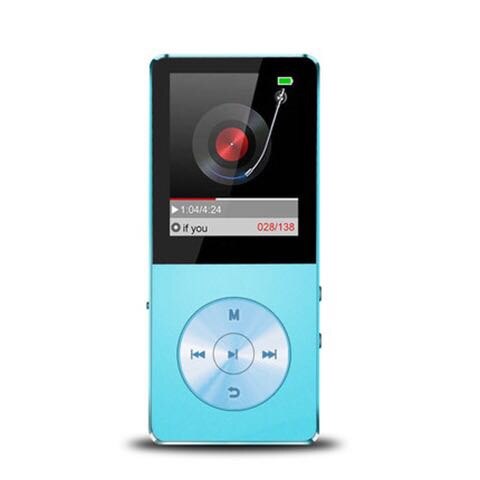 Reproductor de MP3 HIFI de aleación de Metal, Radio FM de 8GB, tarjeta TF de vídeo, Mini Walkman deportiva con altavoz para teléfonos, reproductor de música MP4: Sky Blue / 8 GB