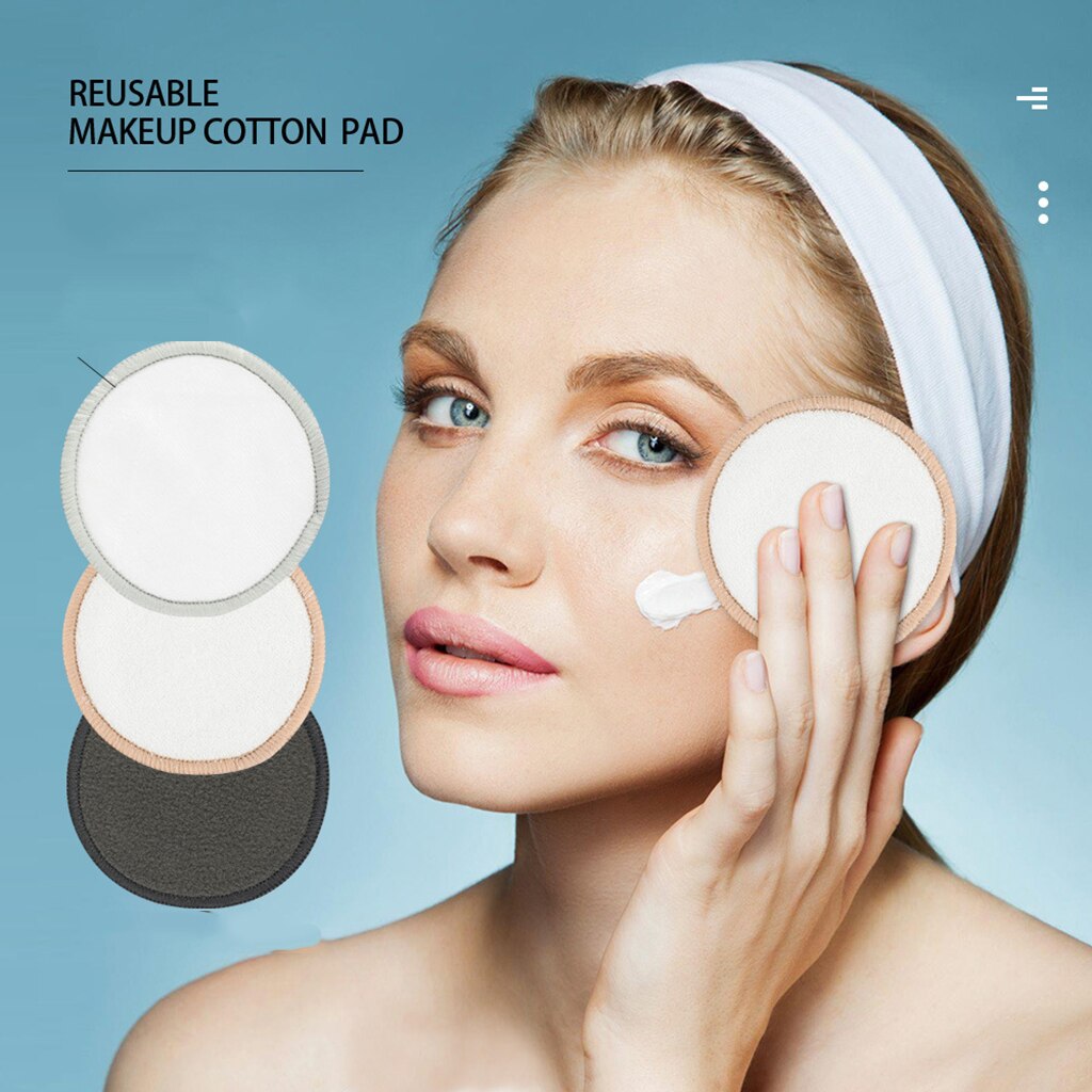 5 Pc Herbruikbare Make-Up Remover Pads Biologische Katoen Rondes Gezicht Schoon Pads