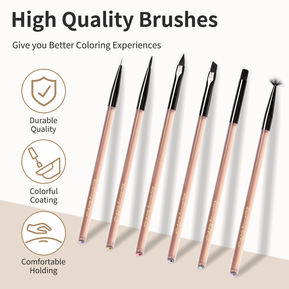 Akrylnagelkonstborste manikyrborstar nageltillbehör tillbehör målningspenna akrylgelnagelkonstverktyg borstar