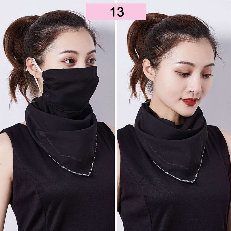 Écharpe Protection UV pour femmes | Couvre-visage, Protection UV respirant avec corde d'oreille ajustable pour femmes en plein air vj: 13
