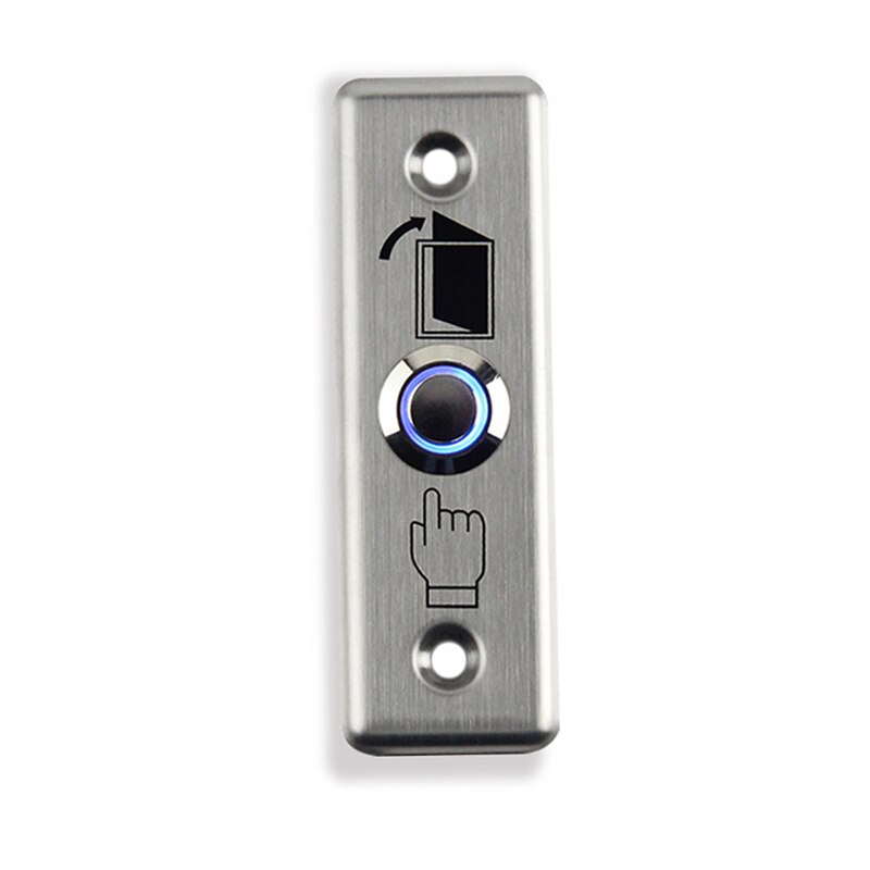 Metalen Roestvrij Schakelaar deur exit push te open Home Release Knop met LED Licht Voor Toegangscontrole Lock Systeem NO/COM: LG1 with LED light