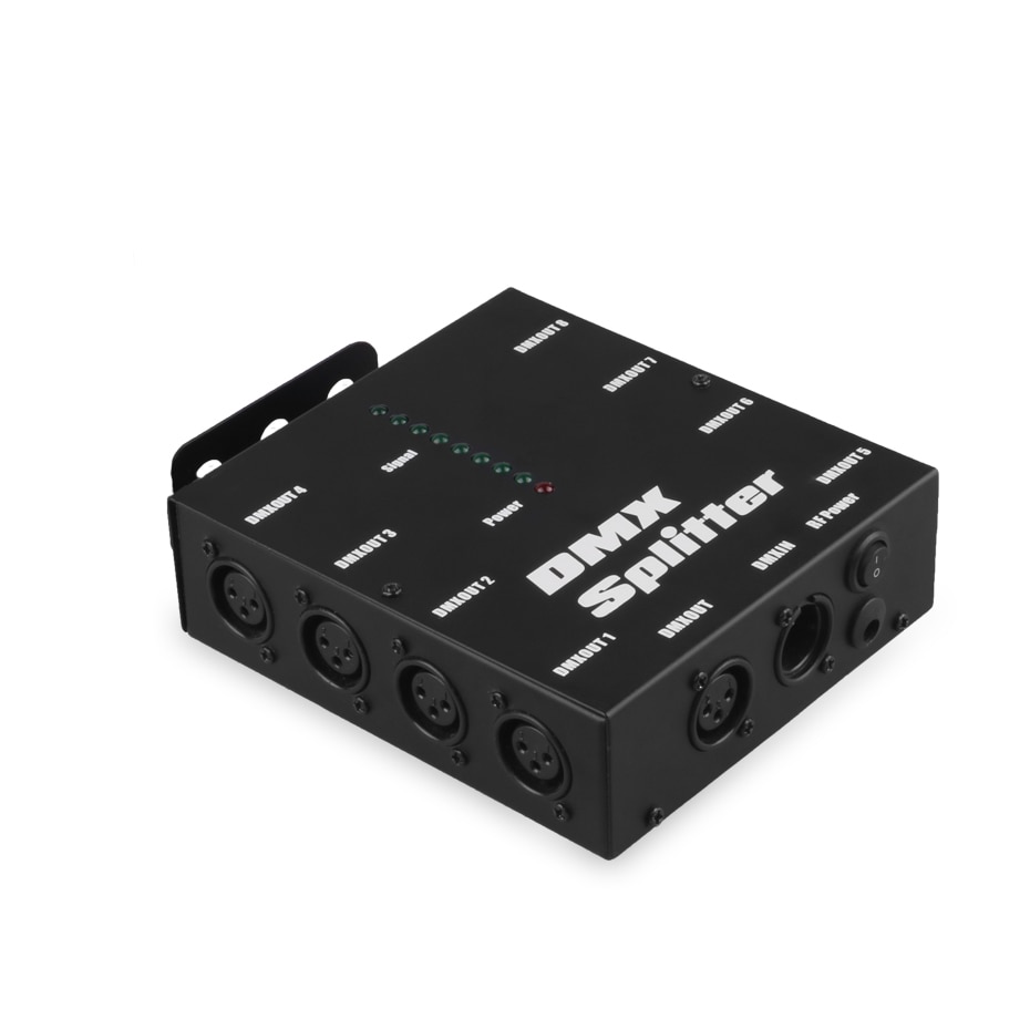 ALIEN 8 Manier Kanalen Geïsoleerde 3Pin DMX 512 Optische Splitter Istribution Versterker voor DJ Disco Bruiloft DMX Podium Verlichting Effect