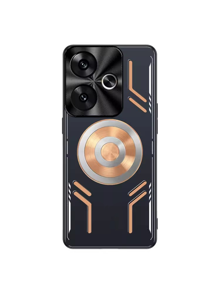 Newest Aluminum Alloy Heat Dissipation Case For POCO F6 X6 F4 GT X5 F5 Pro 5G Case Graphene Cooling Red Copper Metal Cover: ABS / Blue