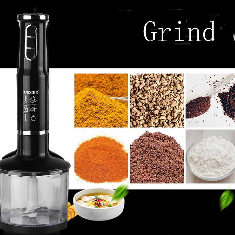 4-in-1 Blender Mixer Stainless Steel 750-1500W Immersion Hand Stick Vegetable Meat Grinder 500mlChopper Whisk 800ml Smoothie Cup