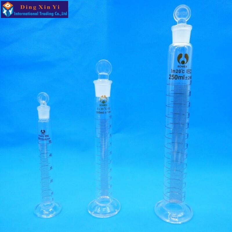 50ml glass glass-cover measuring cylinder,cover measuring cylinder Laboratory measuring cylinder