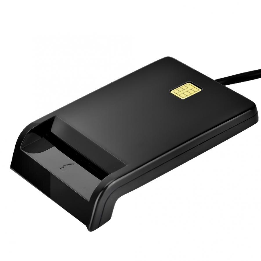 Smartcardlezer sim/geldautomaat/ic/id bankkaart smartcardlezer usb-adapter zwarte simkaartlezer