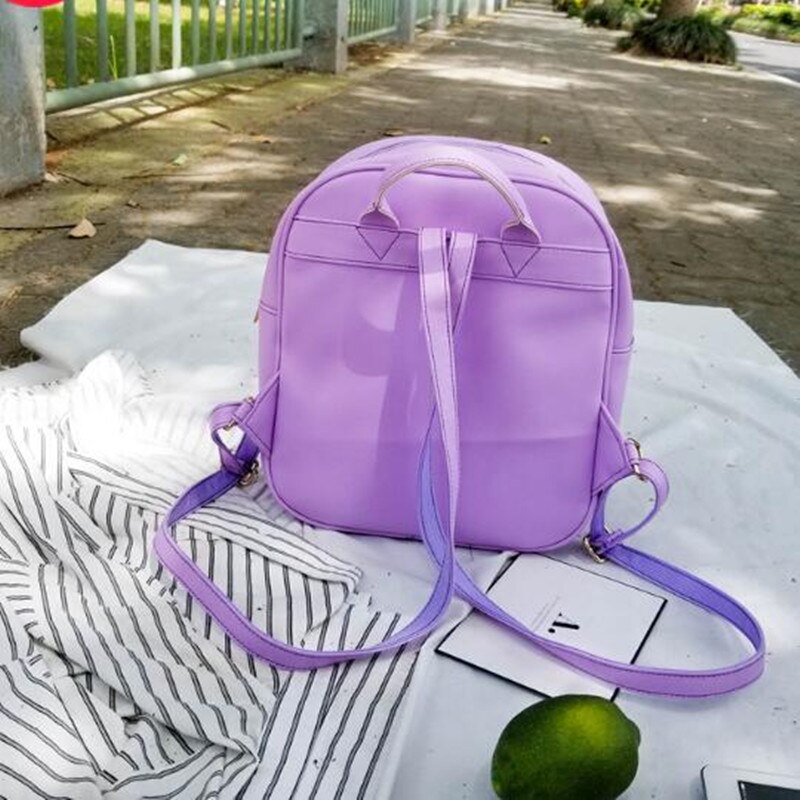 Ita – sac à dos en forme de lune avec fenêtre transparente pour enfant, cartable pour fille