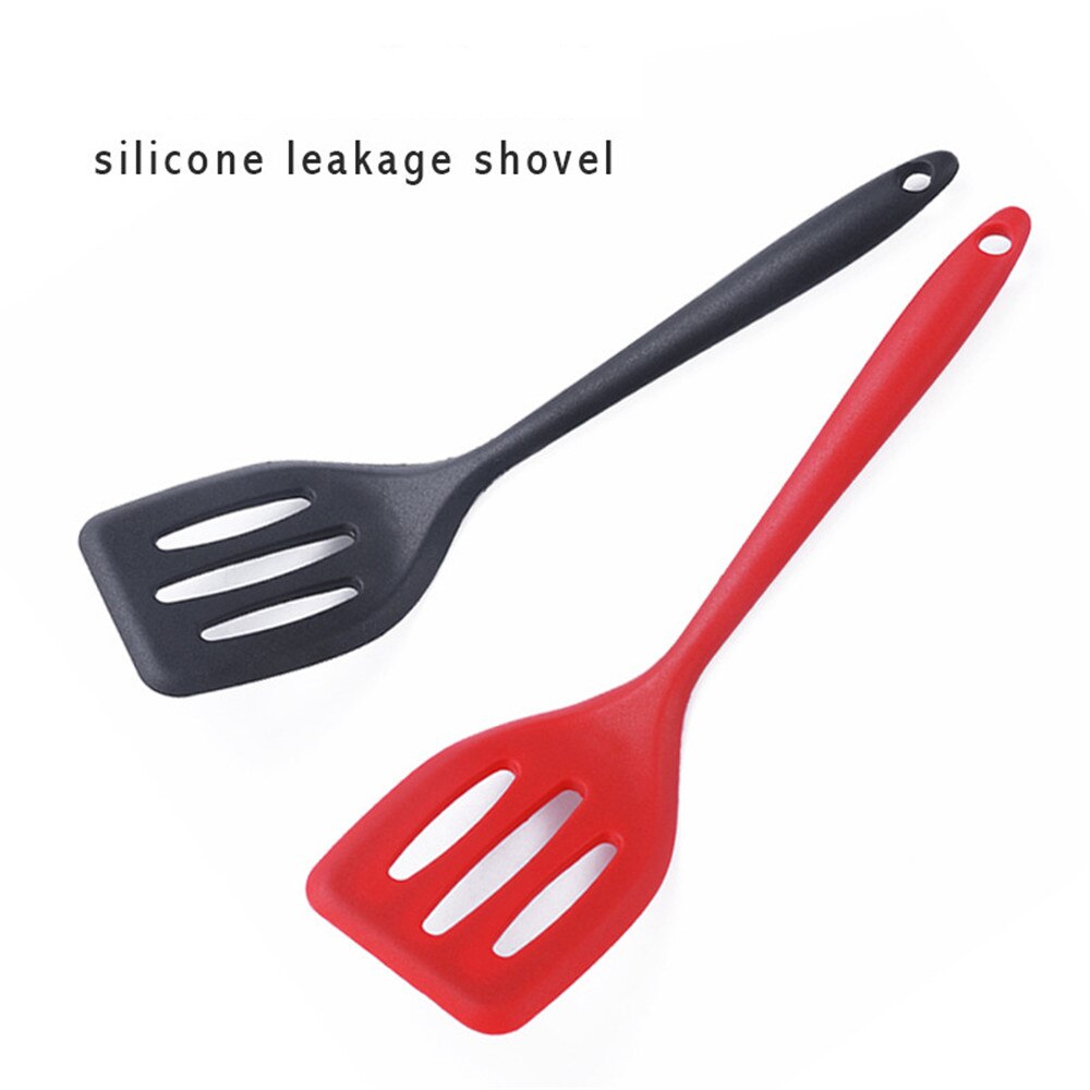 Non-Stick Grade Silicone Turner Slotted Turner Spatula Stainless Steel Handle Kitchen Utensil Non Toxic