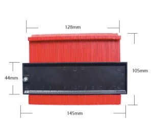 Contour Copy Gauge Contour With Lock 5/10inch Gauge Duplicator Contour Scale Template Wood Marking Tools Tiling Measuring Ruler: red 12cm