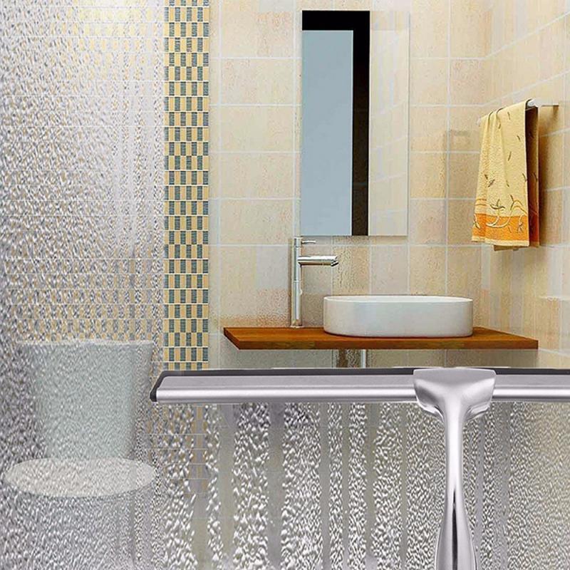 Stainless Steel Household Kitchen Window Cleaning Tool Window Glass Wiper With Hook Glass Cleaning Tools