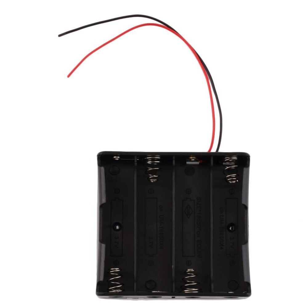 Black Plastic 1x 2x 3x 4x 18650 Battery Storage Box Case 1 2 3 4 Slot Way DIY Batteries Clip Holder Container With Wire Lead Pin