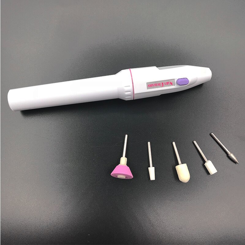 Nail Power Tools Nail Polish Remove Nail Polish Manicure Tool 5 Portable Grinding Pen Shape Polisher Nail Tool Set