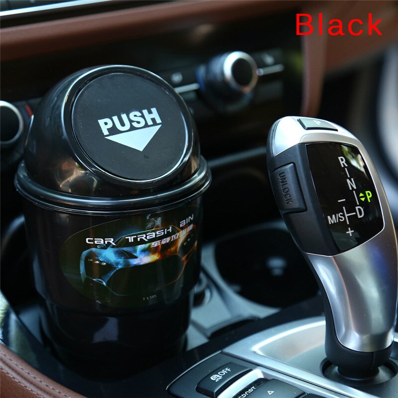 Poubelle de rangement pour voiture | Support de Gargage, accessoires universels de seau de stockage pour Automobile poubelle de voiture, boîte de rangement automatique: Black