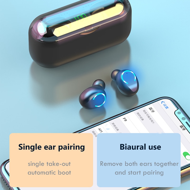 TWS Bluetooth 5.0 écouteur contrôle tactile sans fil Bluetooth casque stéréo sport étanche casque écouteurs avec Microphone