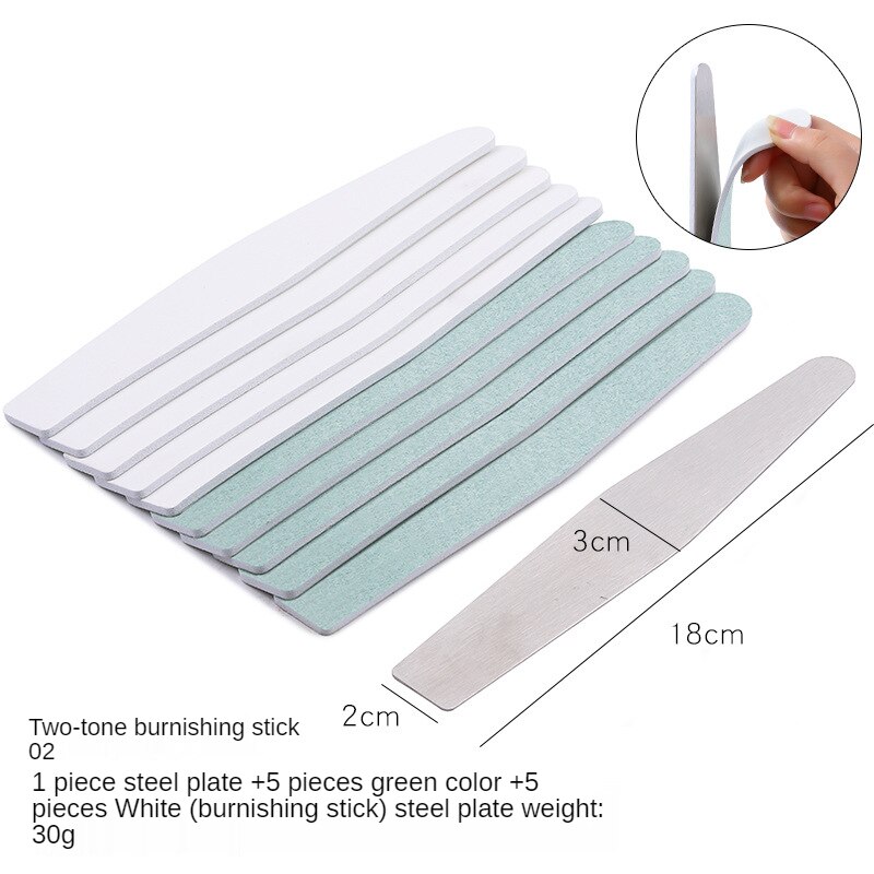 Lames de polissage pour manucure, bandes de frottement pour tailler et polir les ongles, outil pour Nail Art, patchs de gommage,: 02