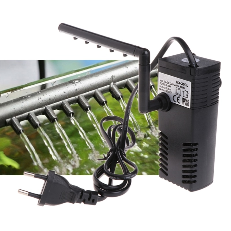 Aquarium interne filter zuurstof dompelpomp voor aquarium eu-stekker 5w