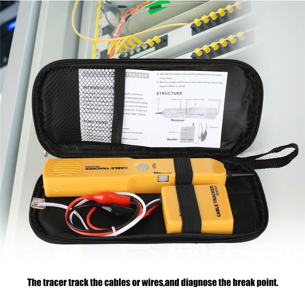 RJ11 Network Phone Telephone Cable Tester Toner Wire Tracker Tracer Diagnose Tone Line Finder Detector Networking Tool