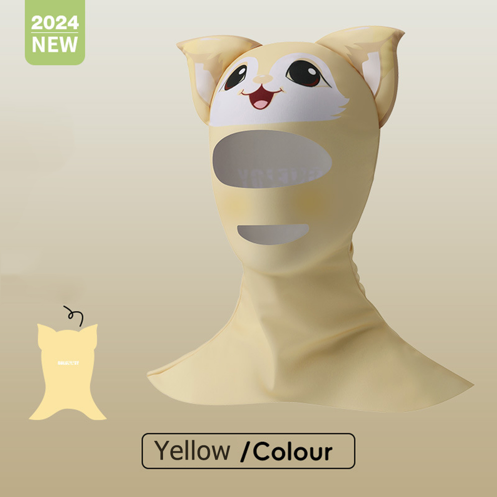 Swiming Diving Facekini UV Sun Protection Full Face Mask Head Neck Cover Face Elastic Swim Cap for Diving Water Sports Wear