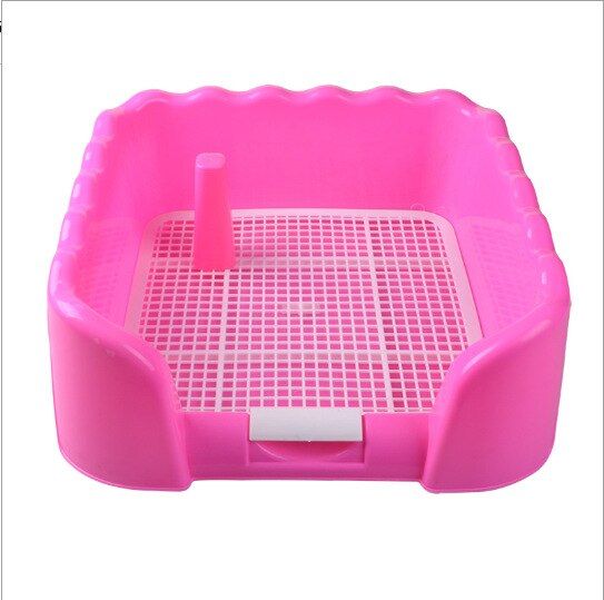 Yichong anti-stänk hund potta valp kiss bassäng kolumn inomhus staket toalett sällskapsdjur hundar strö träning sängpannan husdjursmaterial  yc135: Rosa