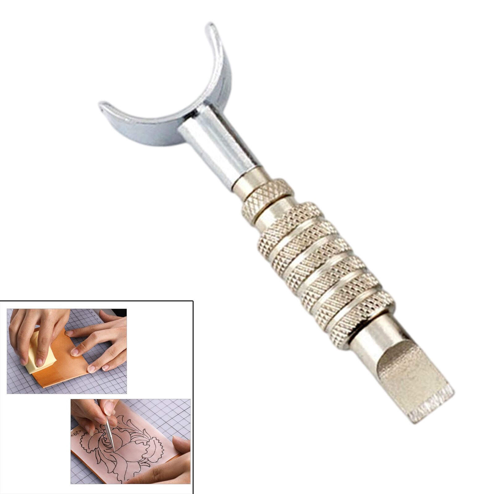 Adjustable Swivel Knife DIY Handmade Leather Cutting Tool Rotating Carving Knife Handwork M2 Blade Cutter