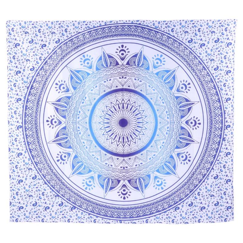 Boho mandala vägghängande gobeläng strand resehandduk filt yogamatta retro tenture matta överkast vägghängande heminredning: 150 x 130cm / Typ f