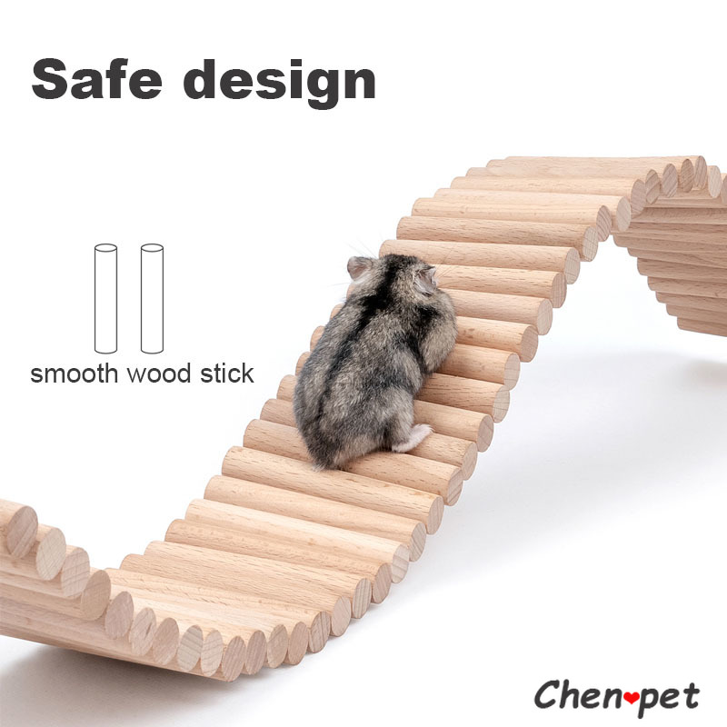 Juguete para mascotas pequeñas, hámster, puente de escalera de madera, loro, Pájaro de pie, conejillo de indias, Chinchilla, ejercicio, juguetes para masticar, decoración de jaula
