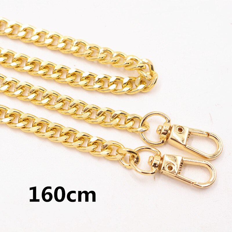 Correa de cadena de Metal para bolso de 40-160cm, accesorios de cadena de alunimium para bolso, piezas para mochilas, accesorios de repuesto DIY: 160cm gold