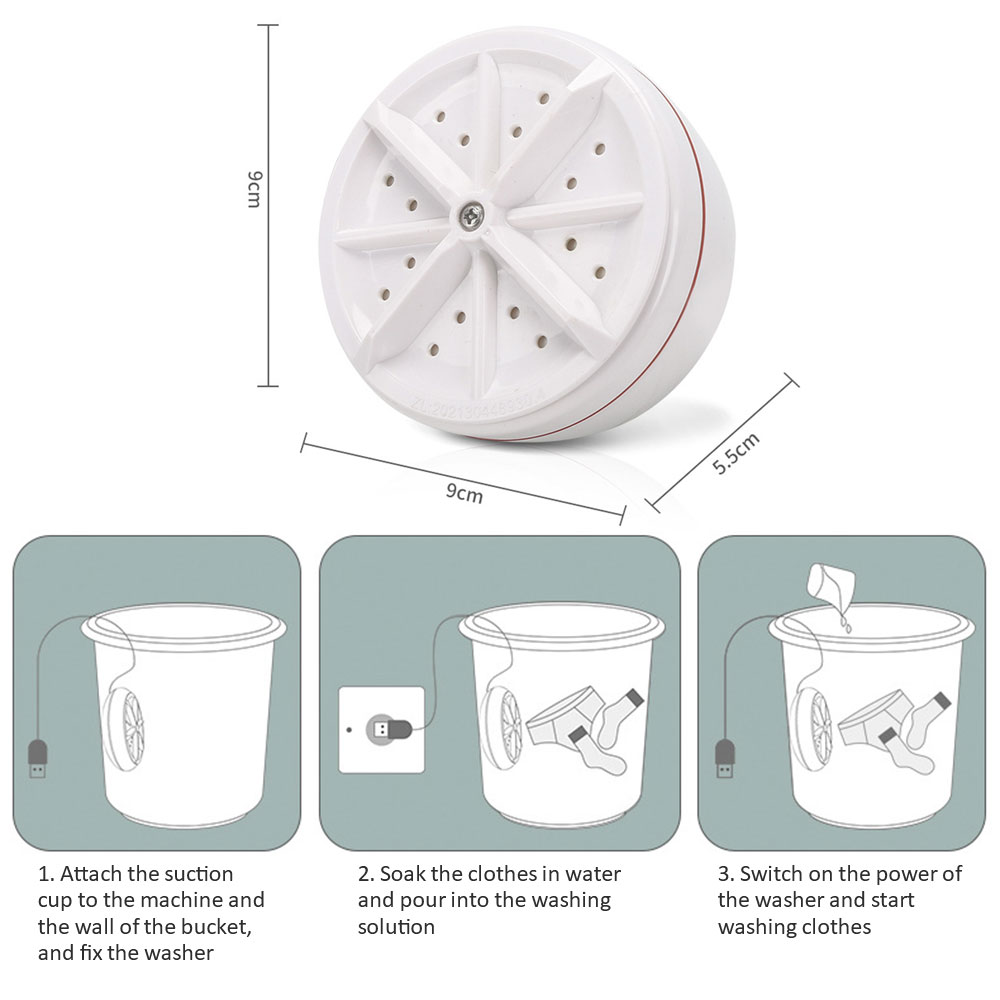 Ultrasonic Folding Washing Machine USB Powered Socks Panties Mini Turbo Washer Dorm Portable Lazy Machine Travel Home