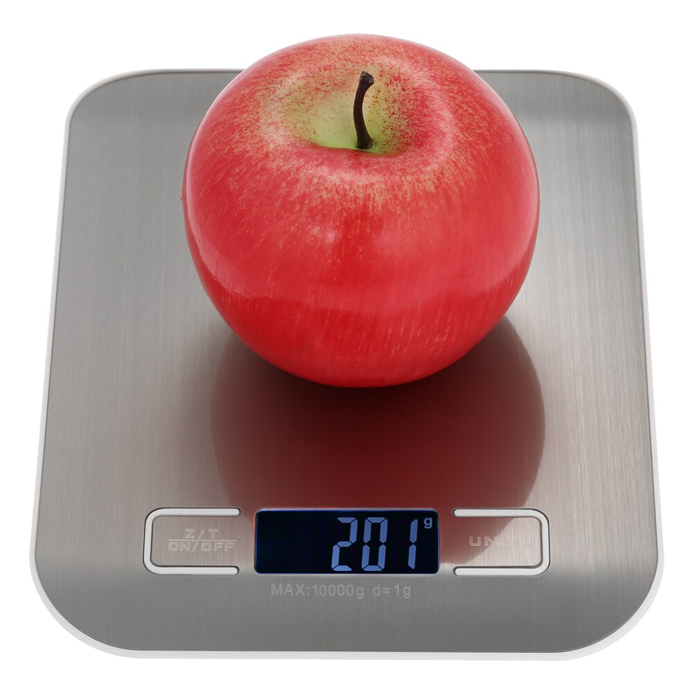 5kg * 1g/10kg * 1g Elektronische Keukenweegschaal Rvs Koken Balans Voedsel Schaal digitale Gewicht Gram Keuken Accessoires