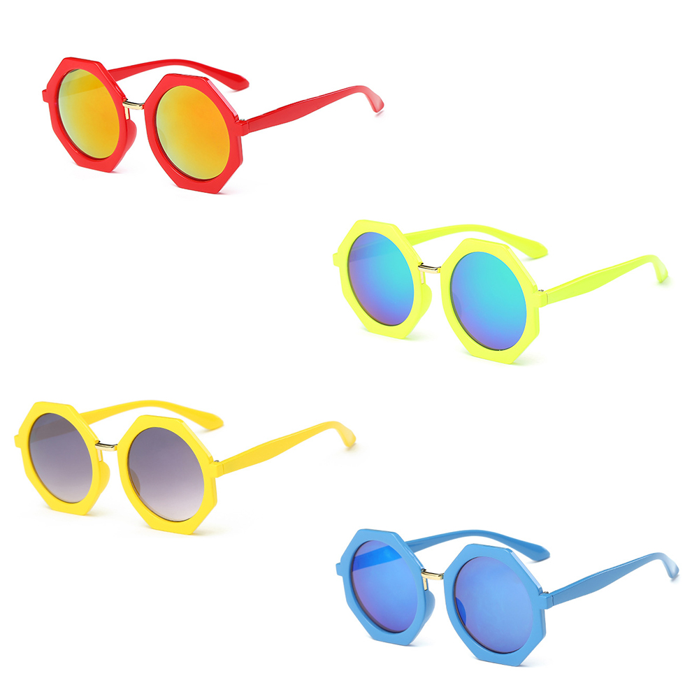 1pc vintage børn solbriller barn solbriller runde firkantede baby børn  uv400 sport solbriller piger drenge farverige