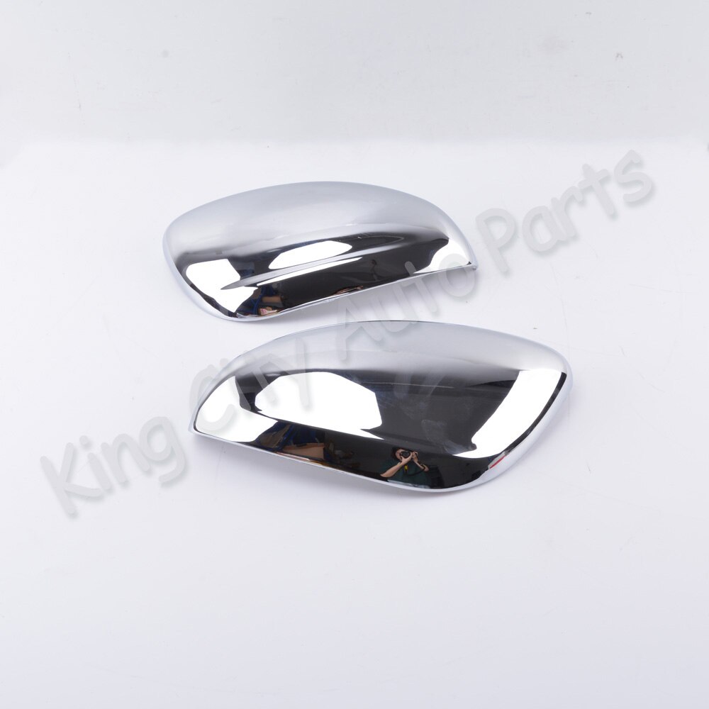 CAPQX 1Pair For Peugeot 208 14-17 Chrome Outside Rearview Mirror Cover Lid Side Mirror Reverse Mirror Cap Shell Trim Hood