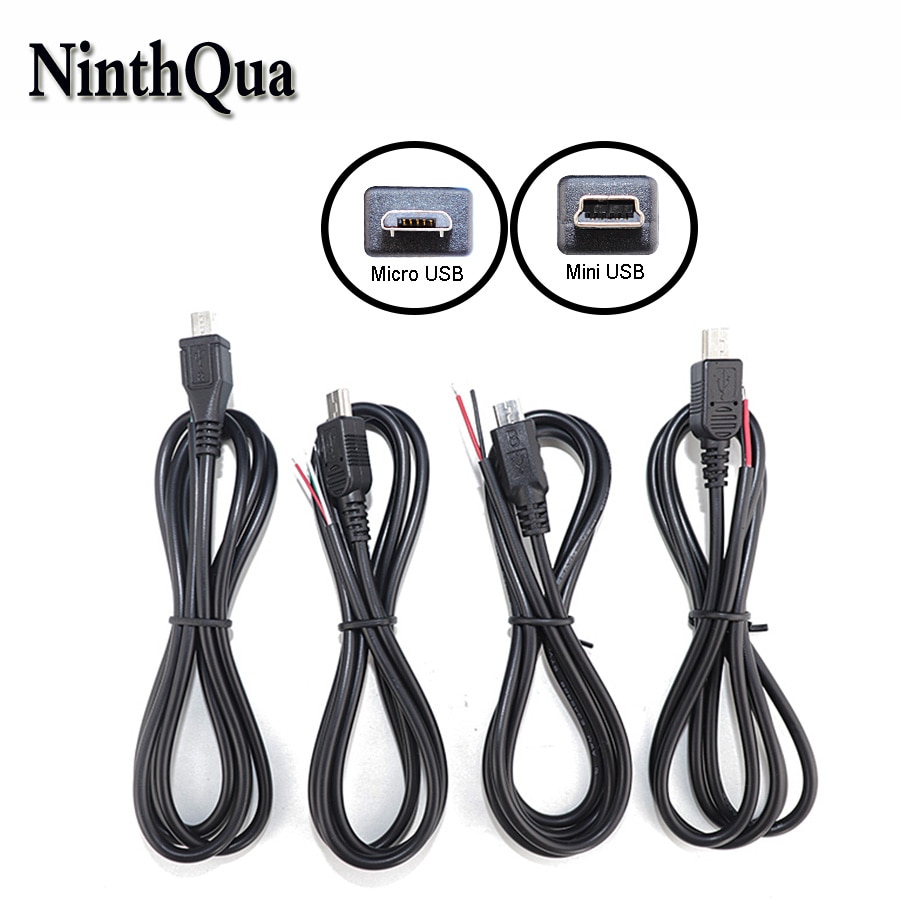 1pcs Micro/Mini Mannelijke Plug USB Adapter Connector met 2 P/4 P OD3.5mm kabel 1m converter Android Opladen Connectors