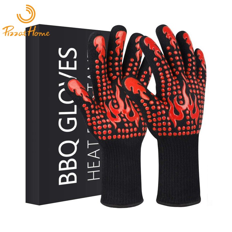 PizzAtHome Grill Wärmedämmung Handschuhe Hohe Temperatur Widerstand 800 ℃ Handschuh Backen Grill Mikrowelle Handschuhe