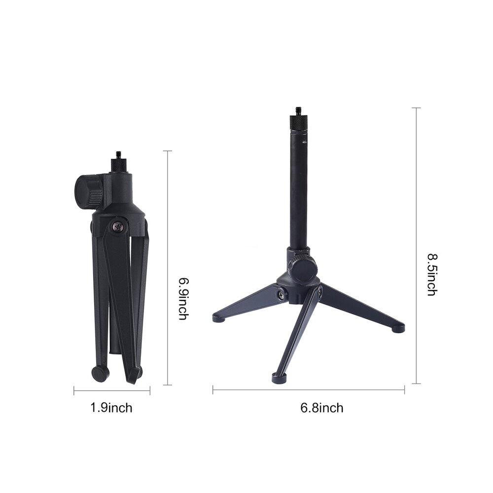 Portable Tripod Stand Stevige Desktop Verstelbare Statief Selfie Stick Mount Houder PU408 Voor Fotografie Led Video Licht