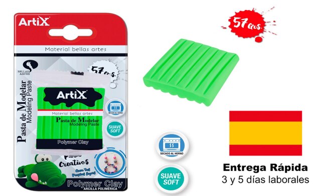 Polyclay Fimo 57g multicolor arcilla para moldear pasta de moldear cerámica bellas artes manualidades: verde manzana